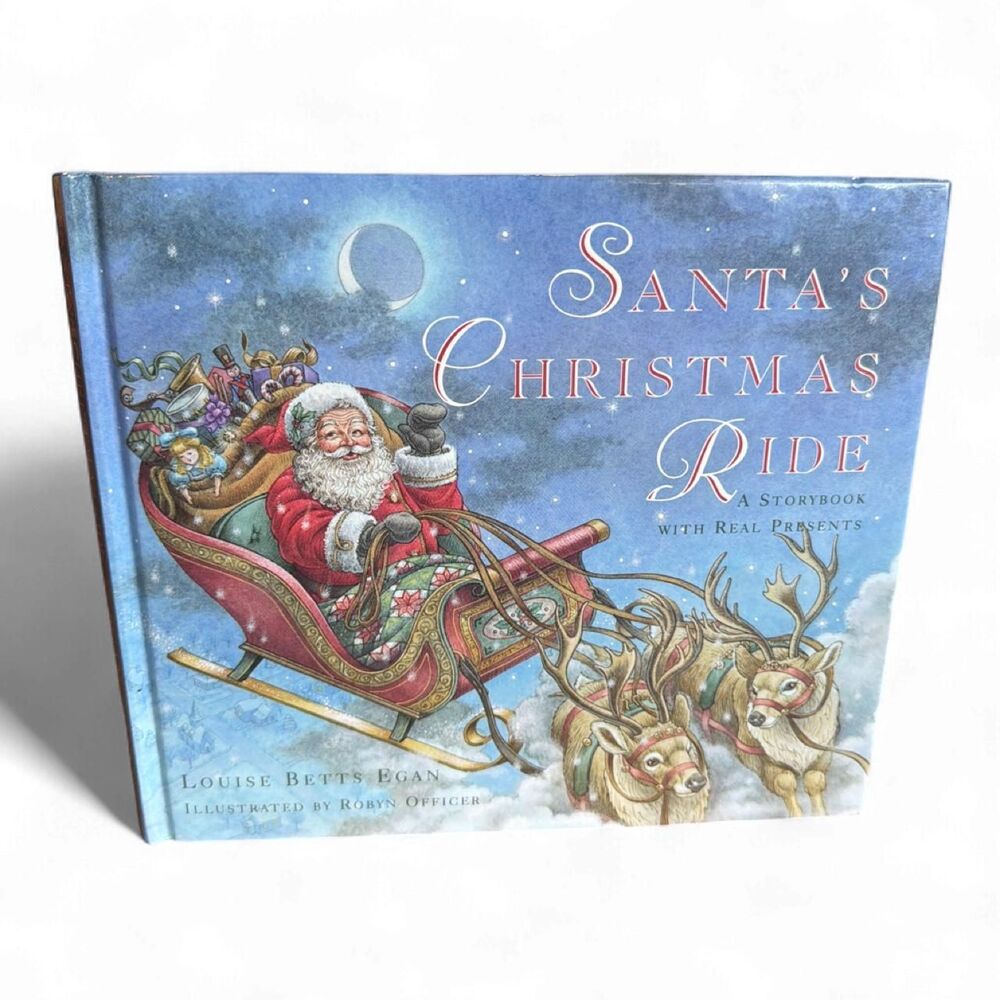 1993 Vintage Santa's Christmas Ride Interactive Book Louise Betts Egan Kidcore - Picture 1 of 8